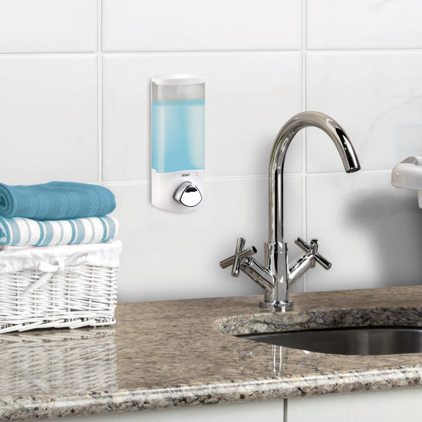 Better Living Uno 360ml Single Soap & Sanitiser Dispenser White