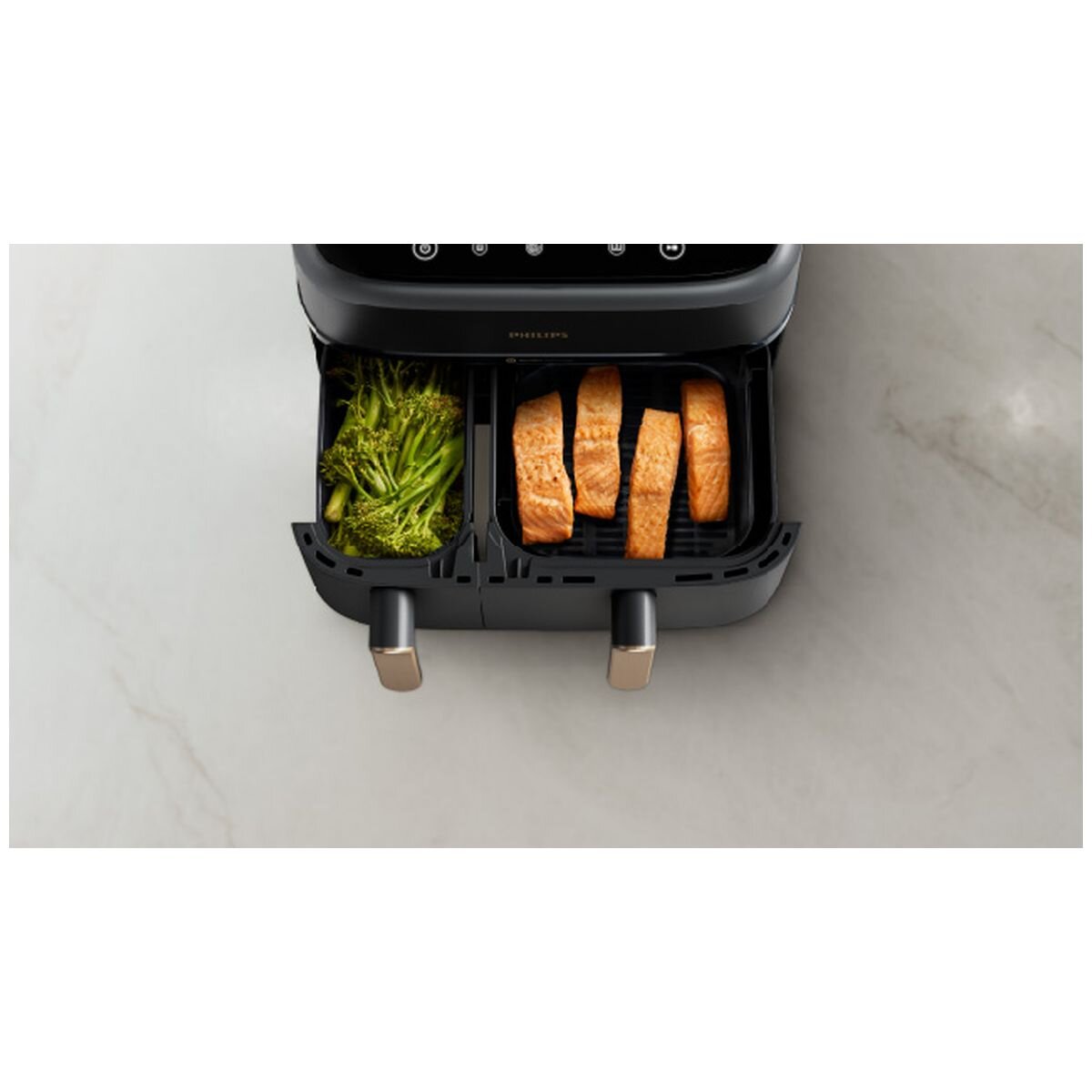 Philips 3000 Series 9L Dual Basket Airfryer XXL - Sync and Copy Functions, Black - NA352-00