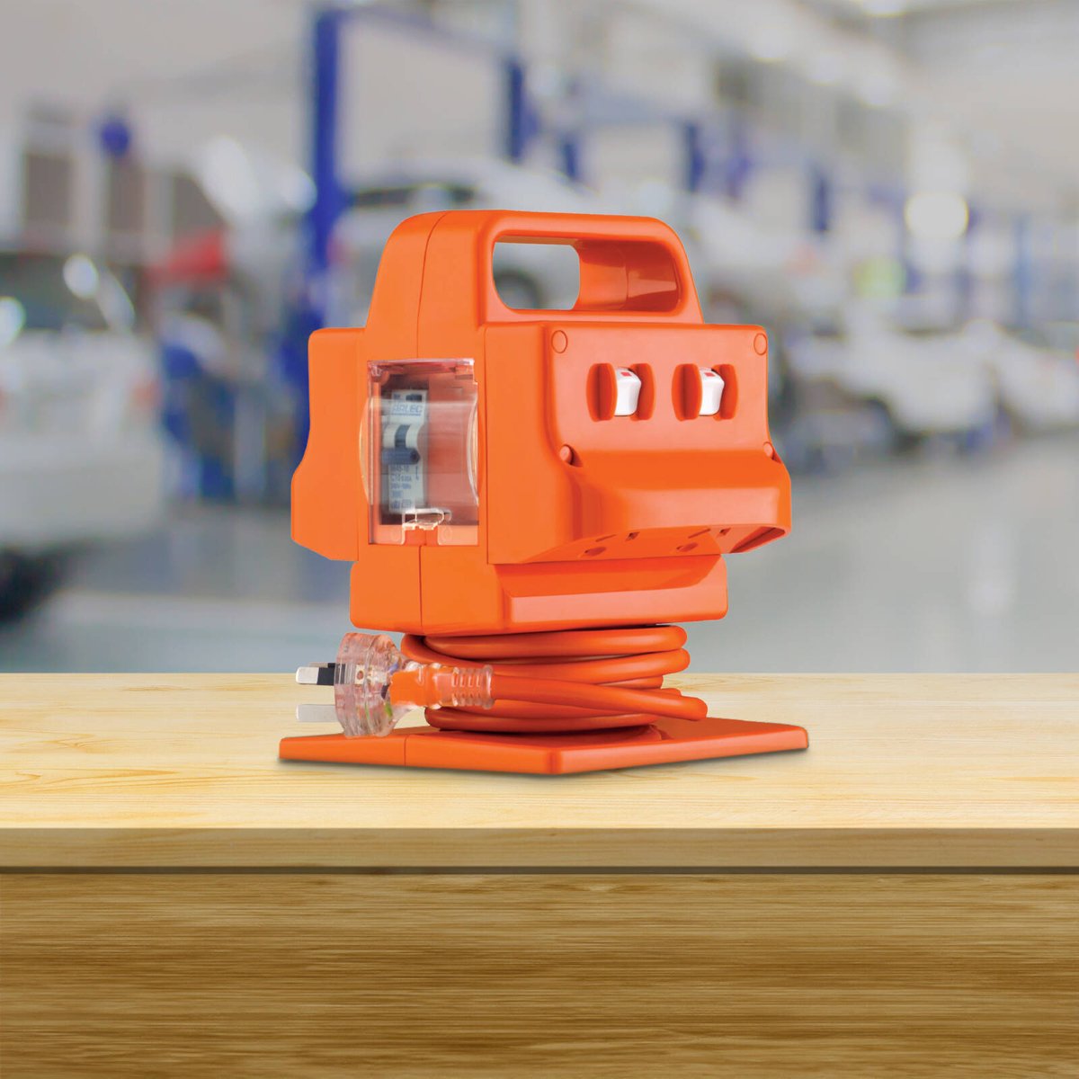 Arlec 10A 4 Outlet Heavy Duty Power Block with RCD Safety Switch PB960-L