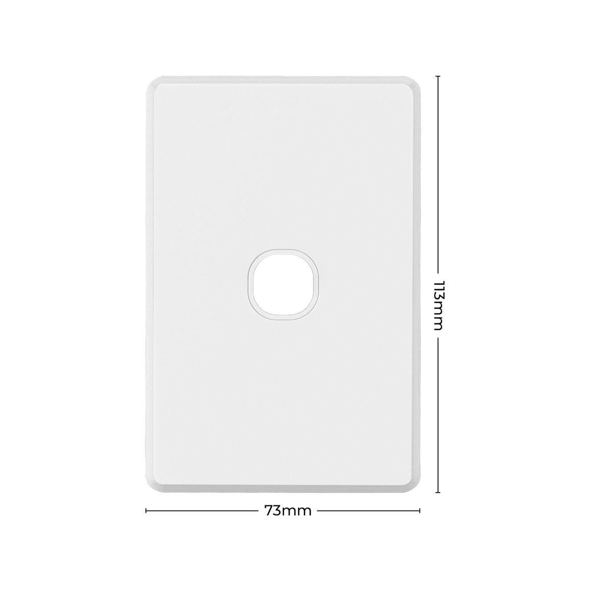 Deta White S-Line Series 1 Polycarbonate Aperture Wall Plate