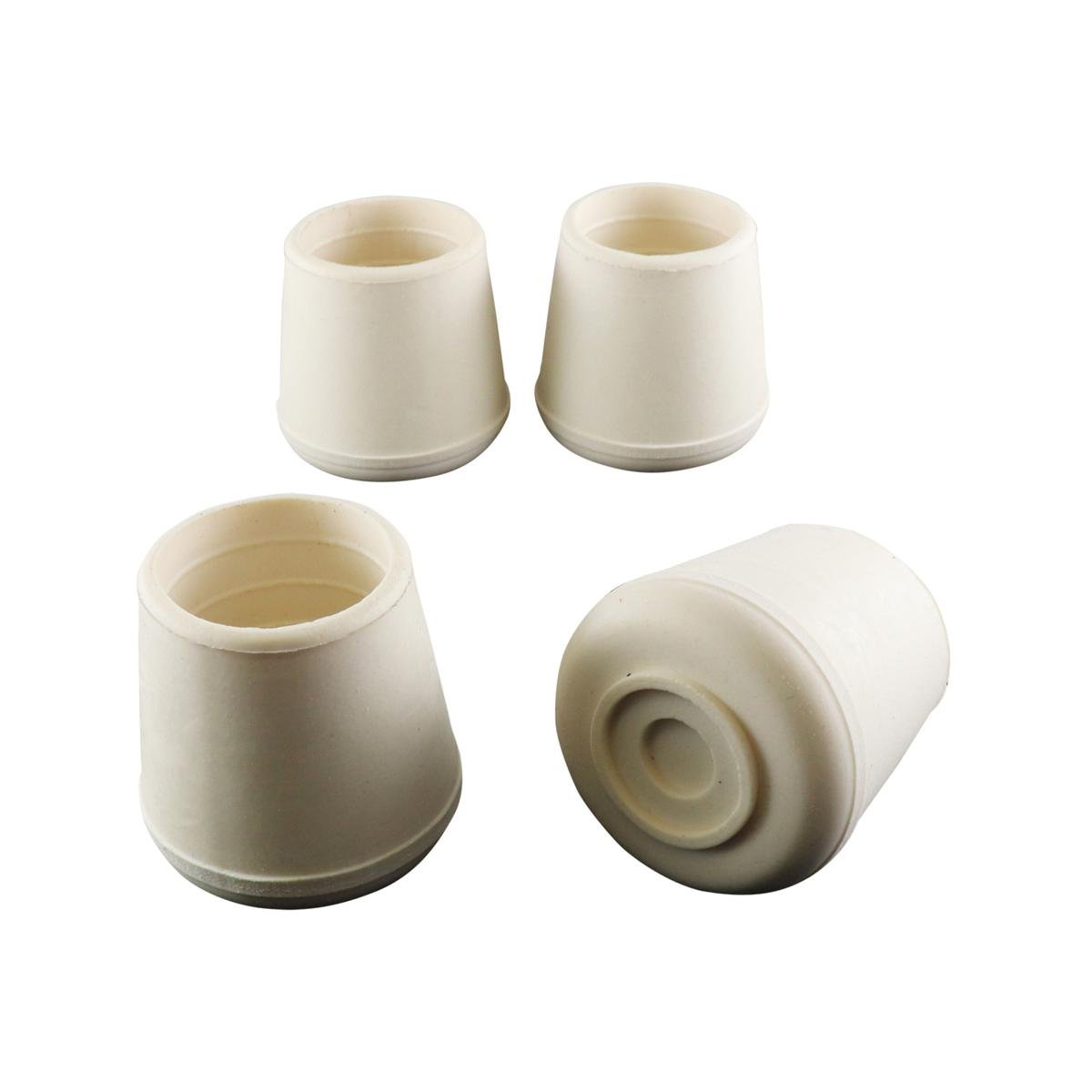 Surface Gard 29mm White Round Rubber Chair Tips 4 Pack - Floor Protection - SuperSaverAU - view 1