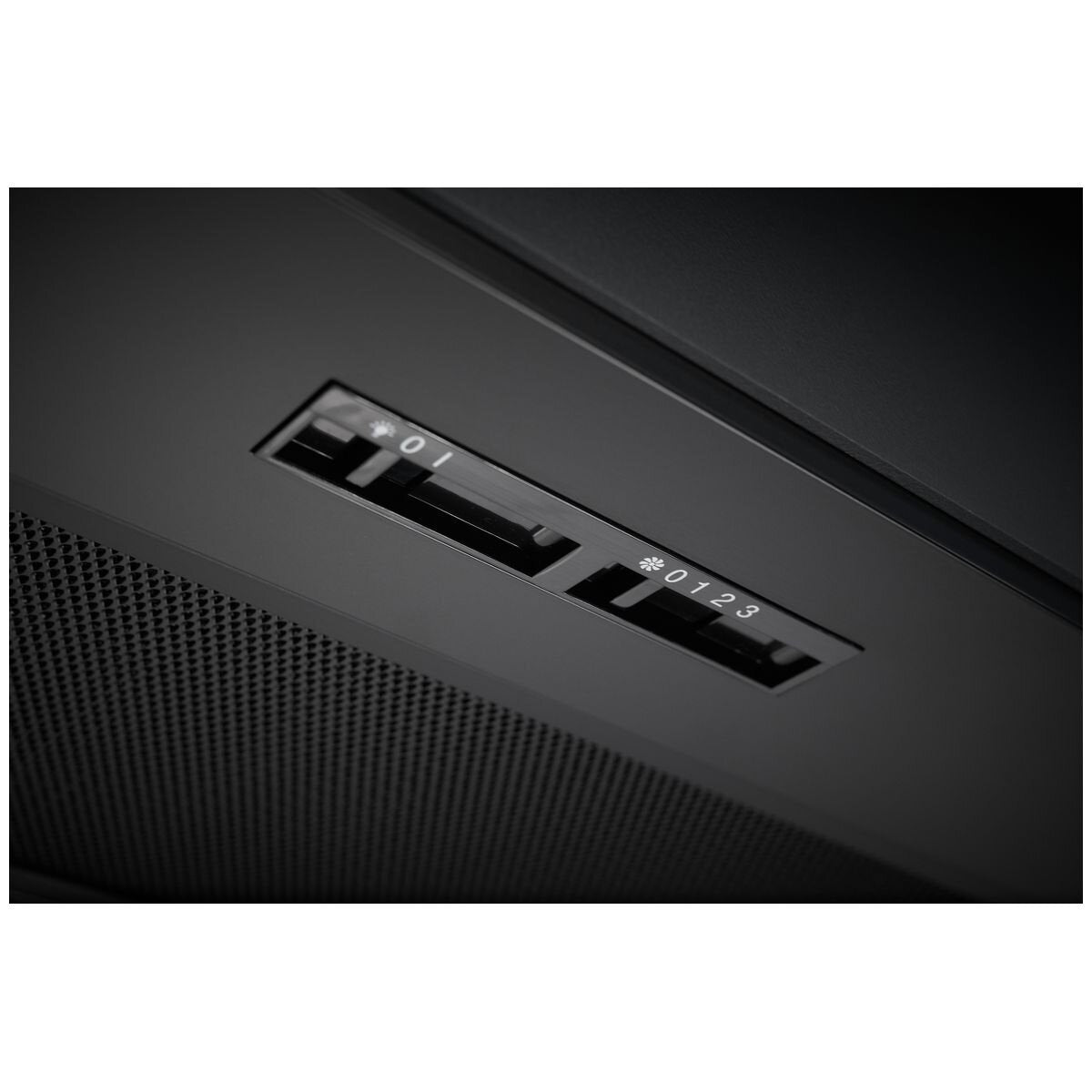 Omega 90cm Undermount Rangehood - Matt Black - Dual 3W LED - Slider Switch Controls - ORU90MB