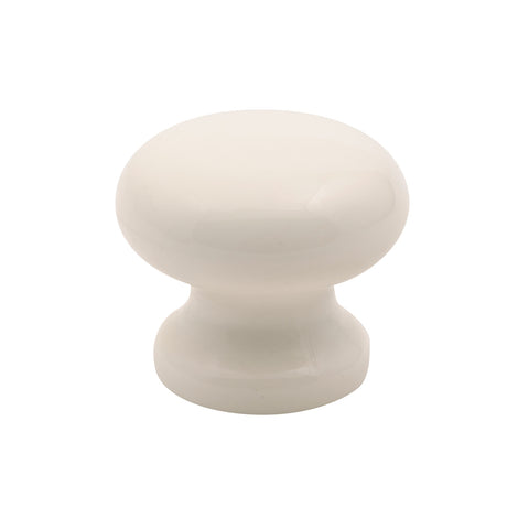 Prestige 40mm Antique White Acrylic Mushroom Cabinet Knob
