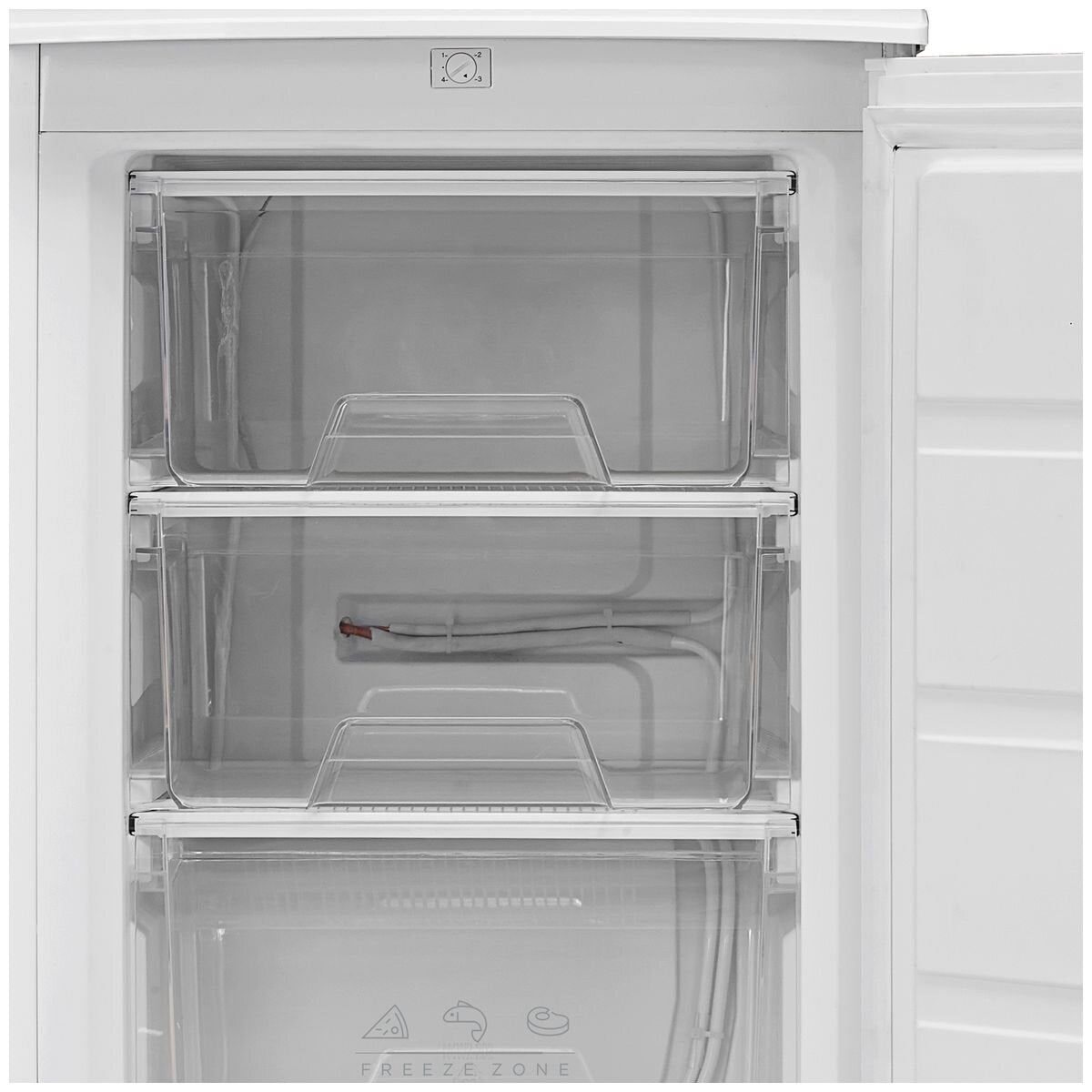 Esatto 88L bar freezer - white, reversible door, 4 star energy rating, smooth-glide drawers - EUF88W