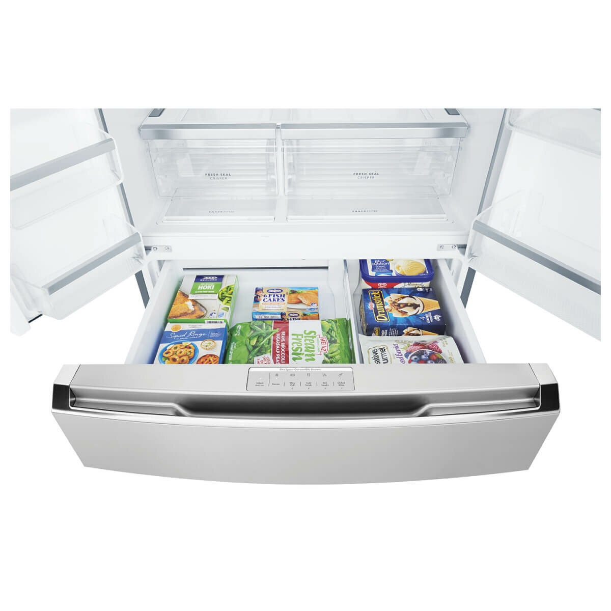Westinghouse 609L French Door Fridge - Stainless Steel, Filtered Ice and Water Dispenser - WHE6170SB
