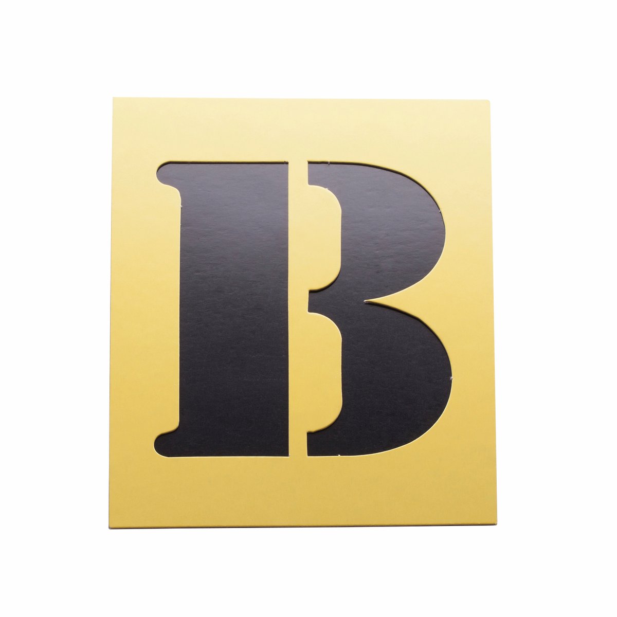 Sandleford 100mm Yellow Cardboard Stencil Kit - 69mm Letters, Numbers & Symbols