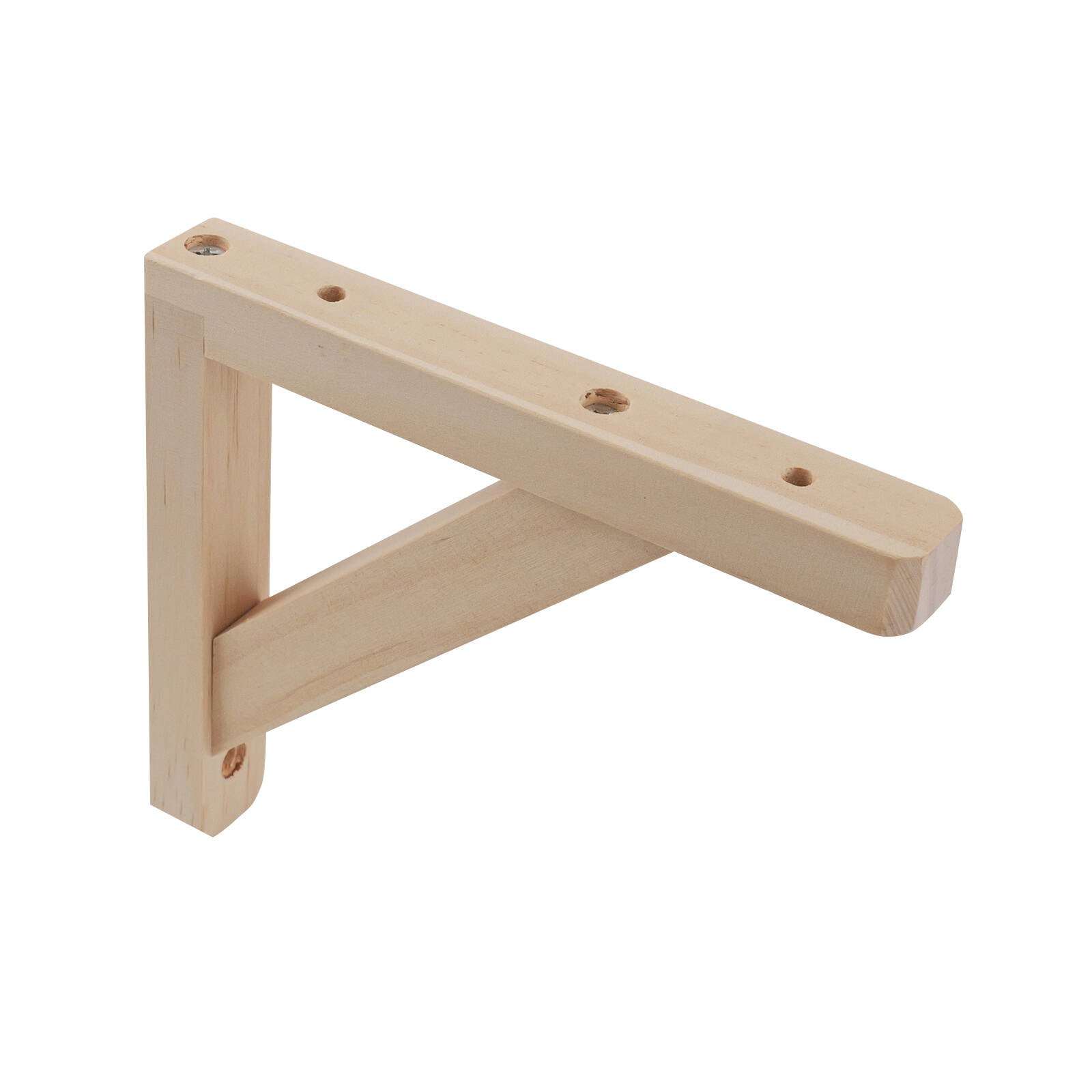 Carinya 150 x 130mm Raw Pine Stayed Bracket Wall Mount 35kg Capacity Indoor