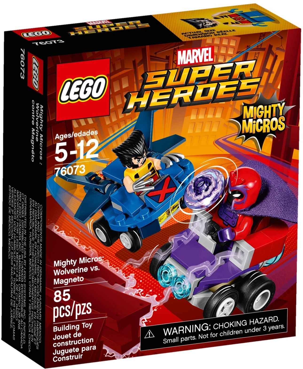 LEGO 76073 Marvel Super Heroes Mighty Micros: Wolverine vs. Magneto- Auzzi Store