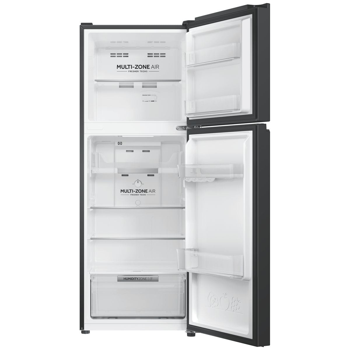 Haier 208L Top Mount Fridge - Black - Frost Free - Reversible Door - 4.5 Star Energy Rating - HRF210TG