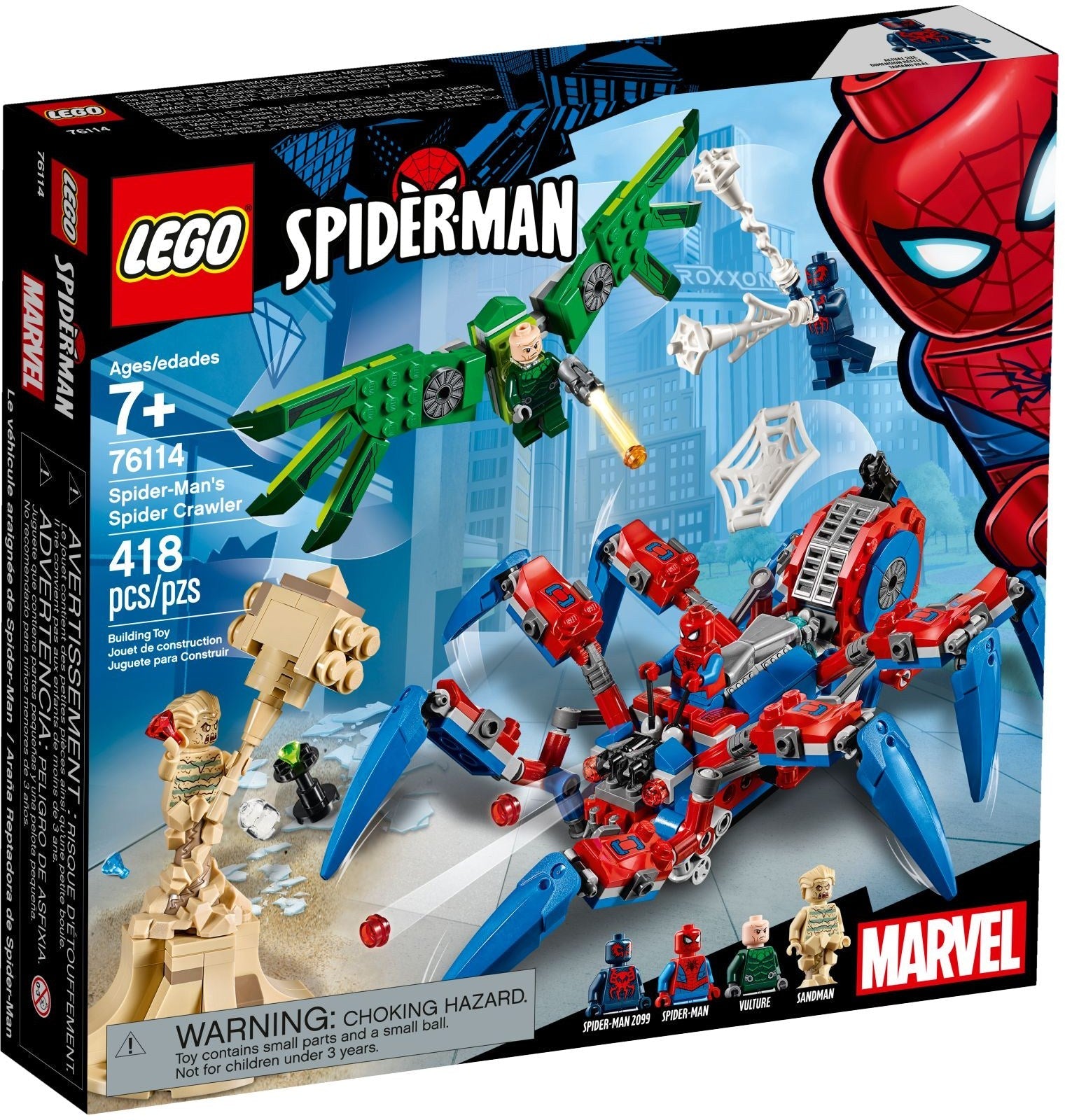 LEGO 76114 Spider-Man Spider Crawler Mech with Minifigures - SuperSaverAU - view 1