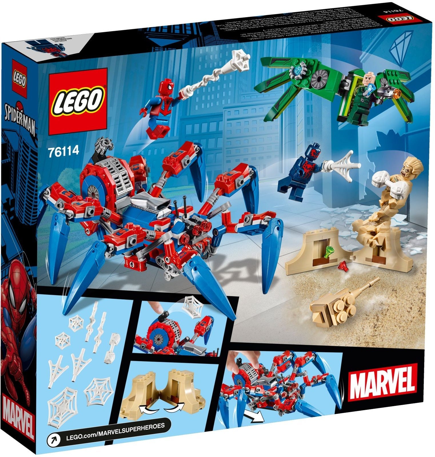 LEGO 76114 Spider-Man Spider Crawler Mech with Minifigures - SuperSaverAU - view 4
