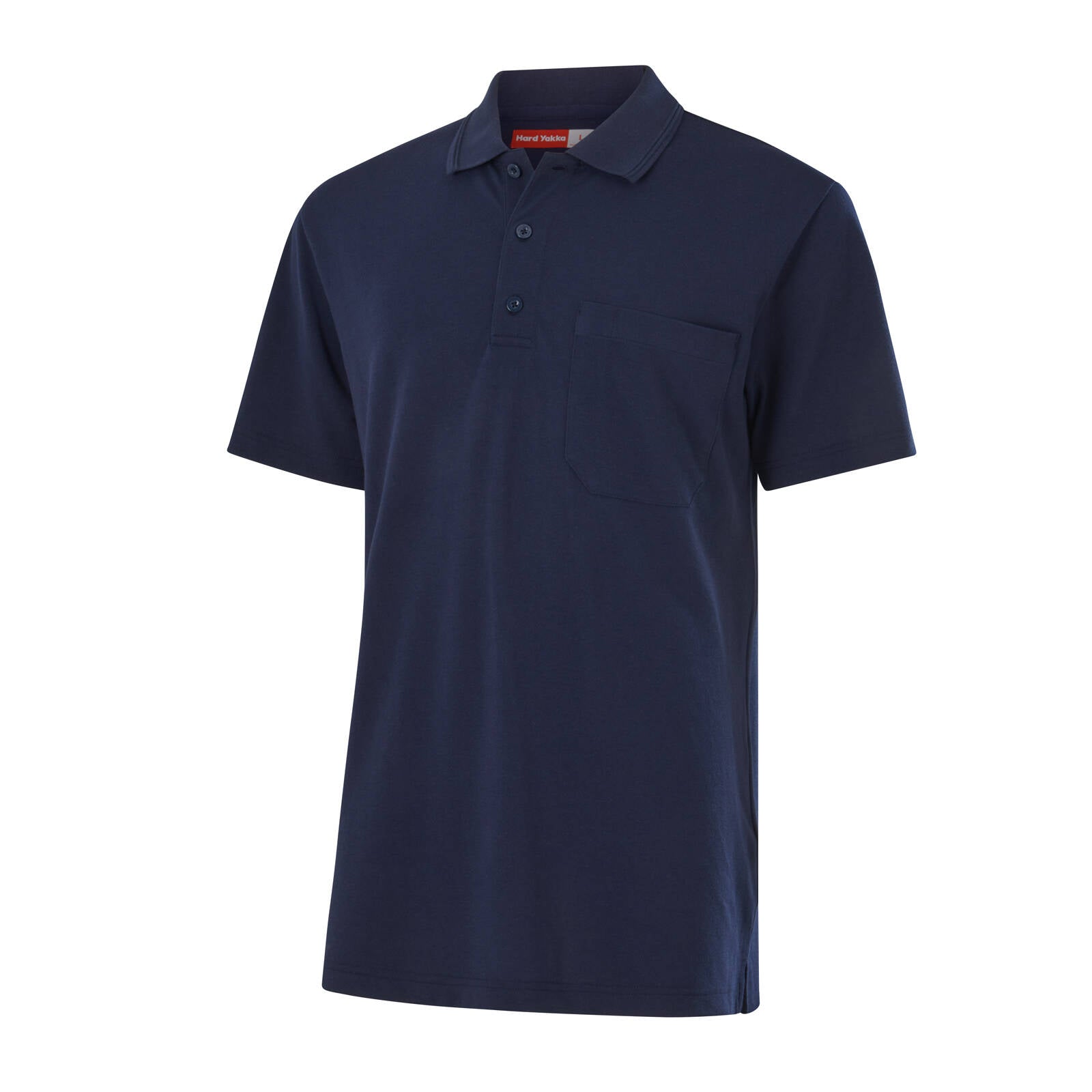 Hard Yakka Men's Navy Polyester Cotton Pique Short Sleeve Polo - Size XL