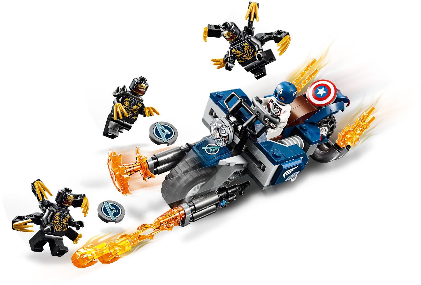 LEGO 76123 Captain America Bike & Outriders Attack - SuperSaverAU - view 2