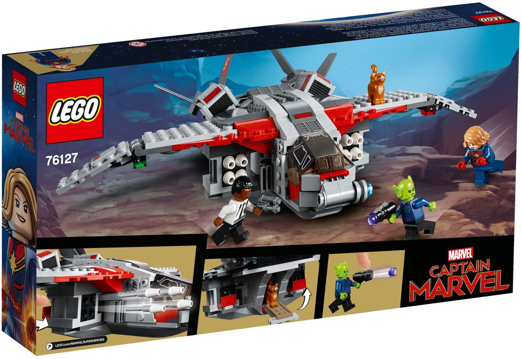 LEGO 76127 Captain Marvel Quinjet & Skrull Attack - SuperSaverAU - view 5