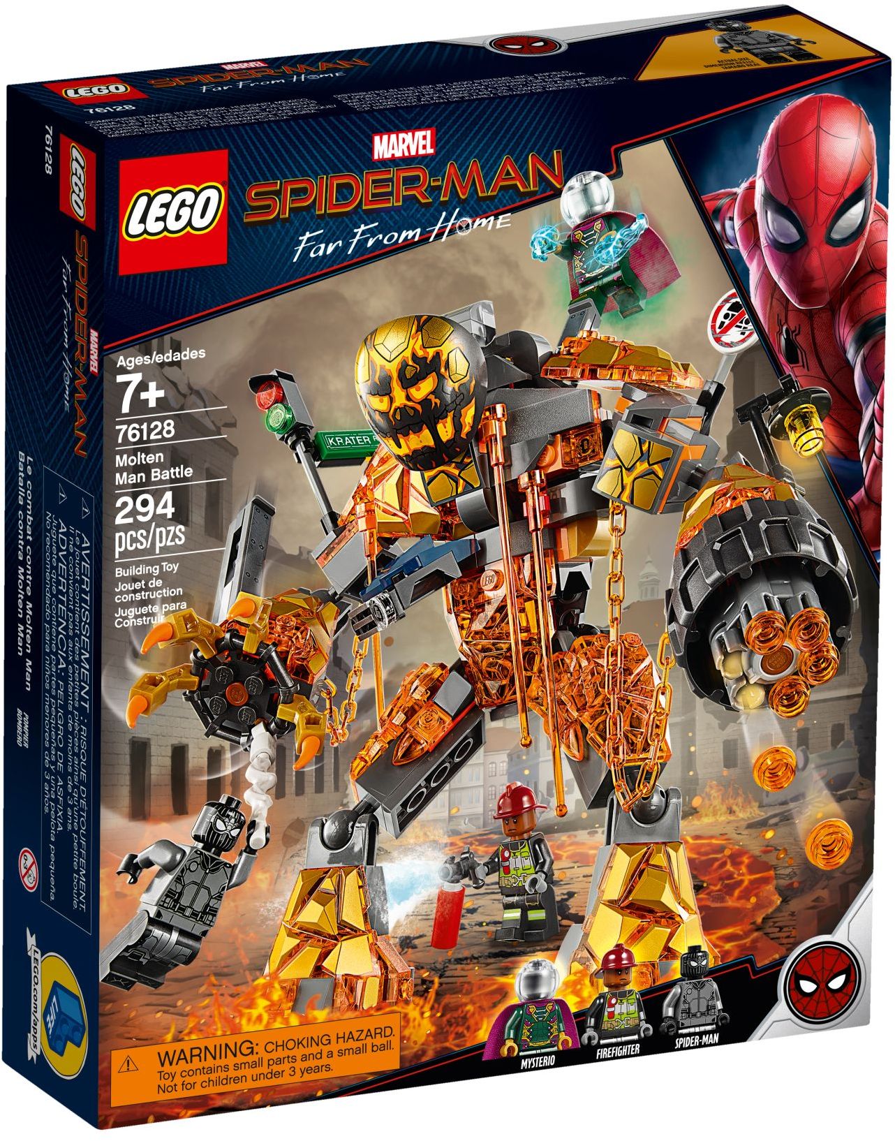 LEGO 76128 Molten Man Battle: Spider-Man vs. Mysterio - SuperSaverAU - view 1