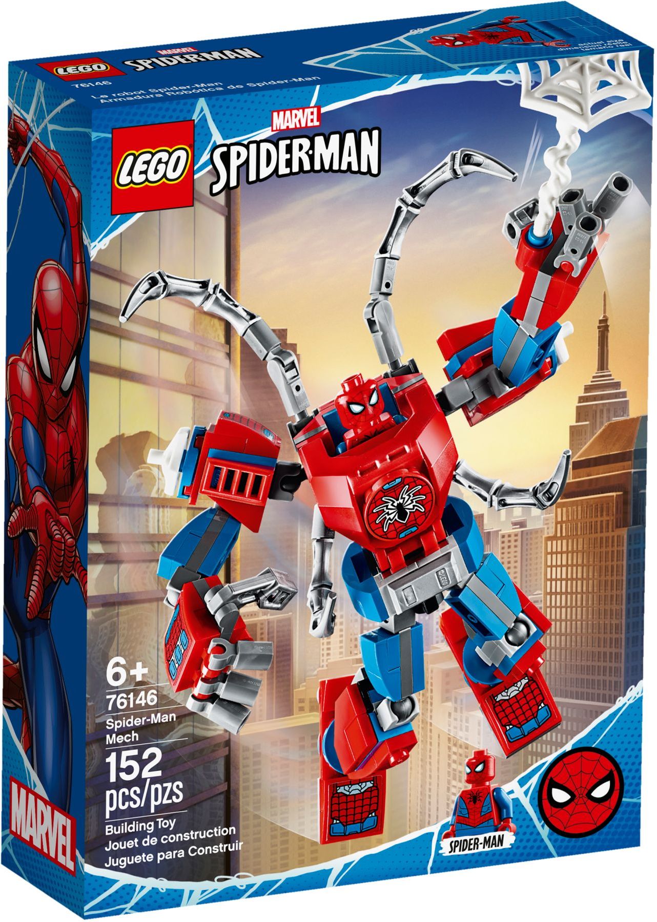 LEGO 76146 Spider-Man Mech Superhero Action Figure Toy - SuperSaverAU - view 1