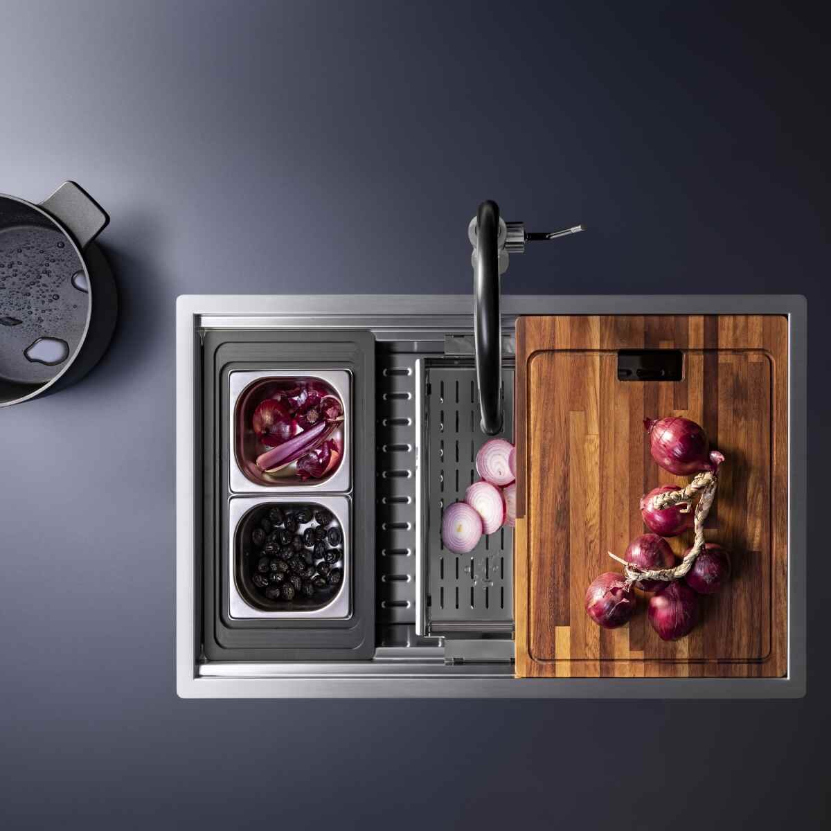 Artinox 1/6 Gastronorm Tray 2 Pack - Silver Stainless Steel Finish, 176mm x 162mm - AG161002