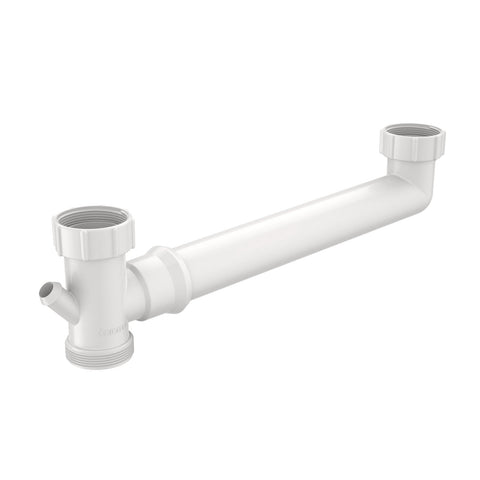 Caroma 50mm White Plastic Double Bowl Connector PVC DWV Push-Fit