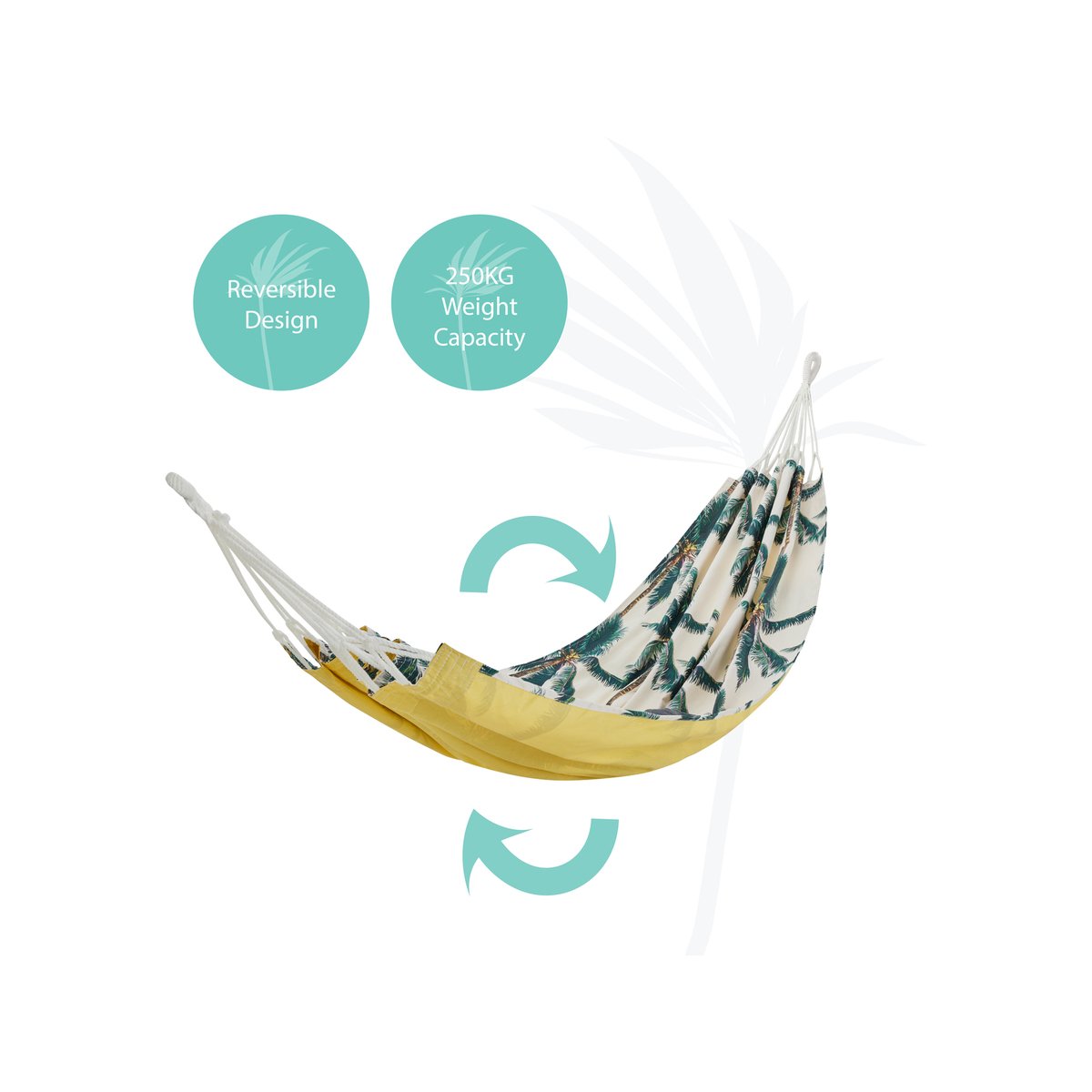 Two Trees King Cotton Hammock - 200cm x 220cm - Soft Durable Fabric - SuperSaverAU - view 3