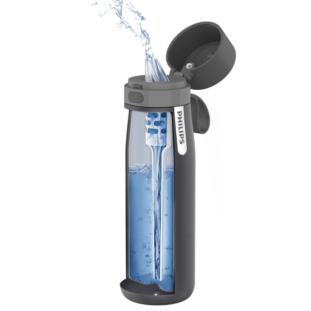 Philips Micro X-Clean Daily Water Bottle Filter 3 Pack - 150L, Grey