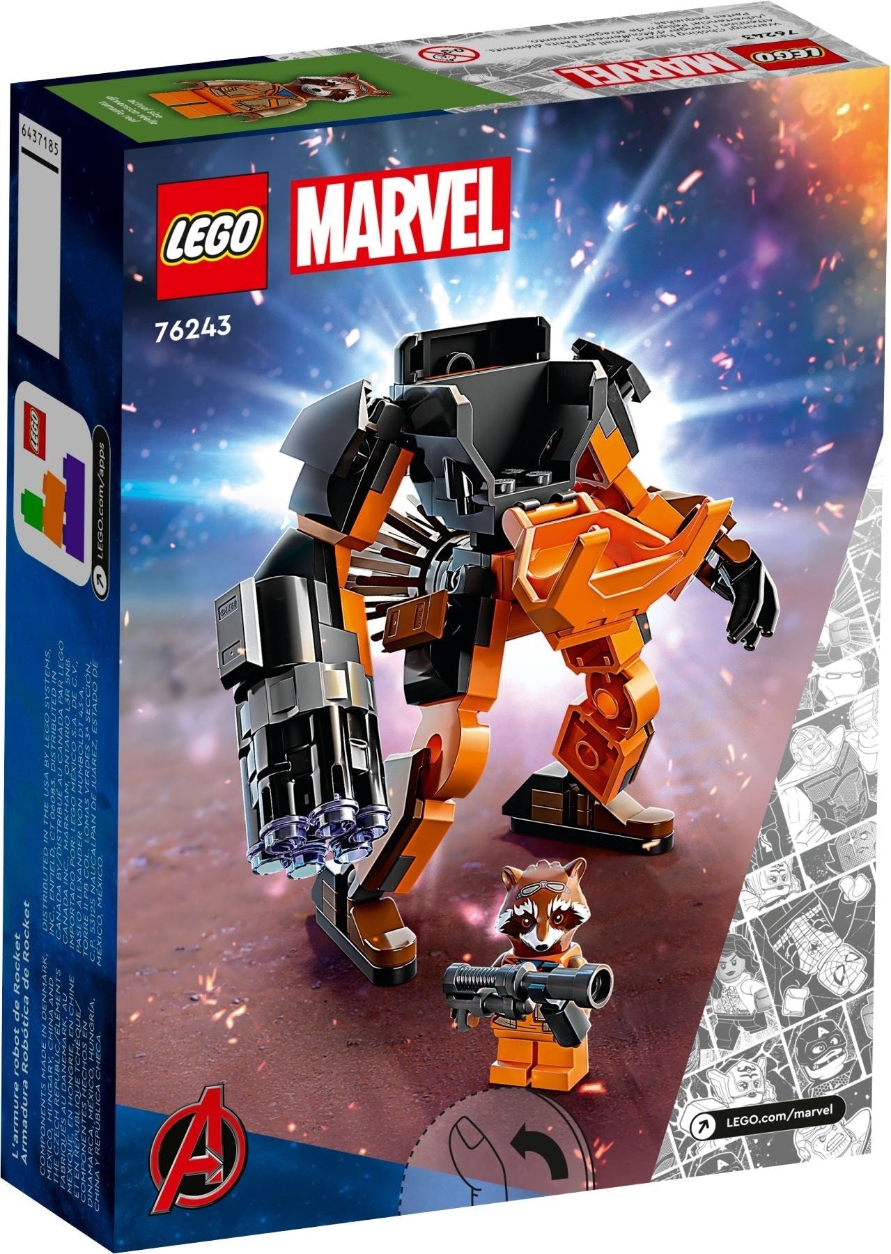 LEGO 76243 Rocket Mech Armor – Guardians of the Galaxy Battle Set - SuperSaverAU - view 5