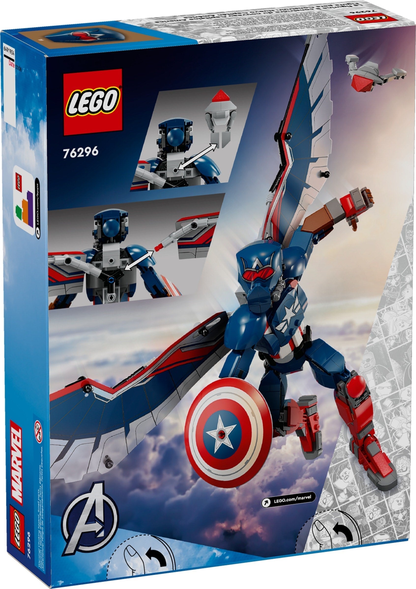 LEGO Marvel 76295 Captain America Construction Figure - SuperSaverAU - view 1