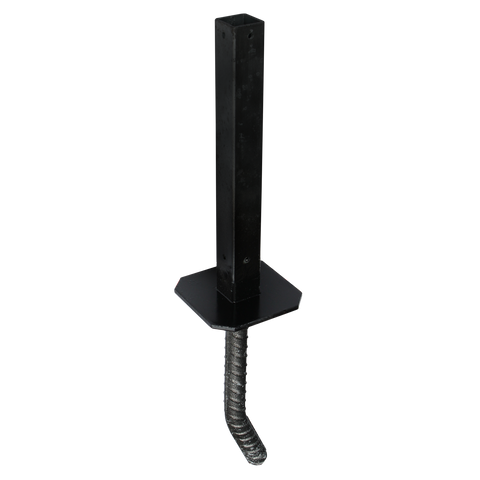 Jack Screen Up Anchor Plate Black Steel