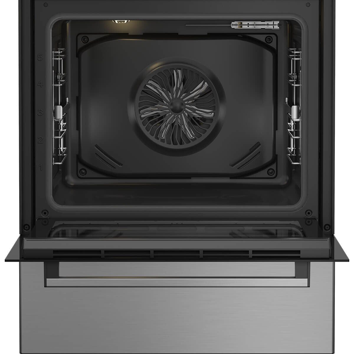 Beko 60cm Electric Freestanding Oven - Stainless Steel, Ceramic Cooktop, AirFry - BFCB60VMX