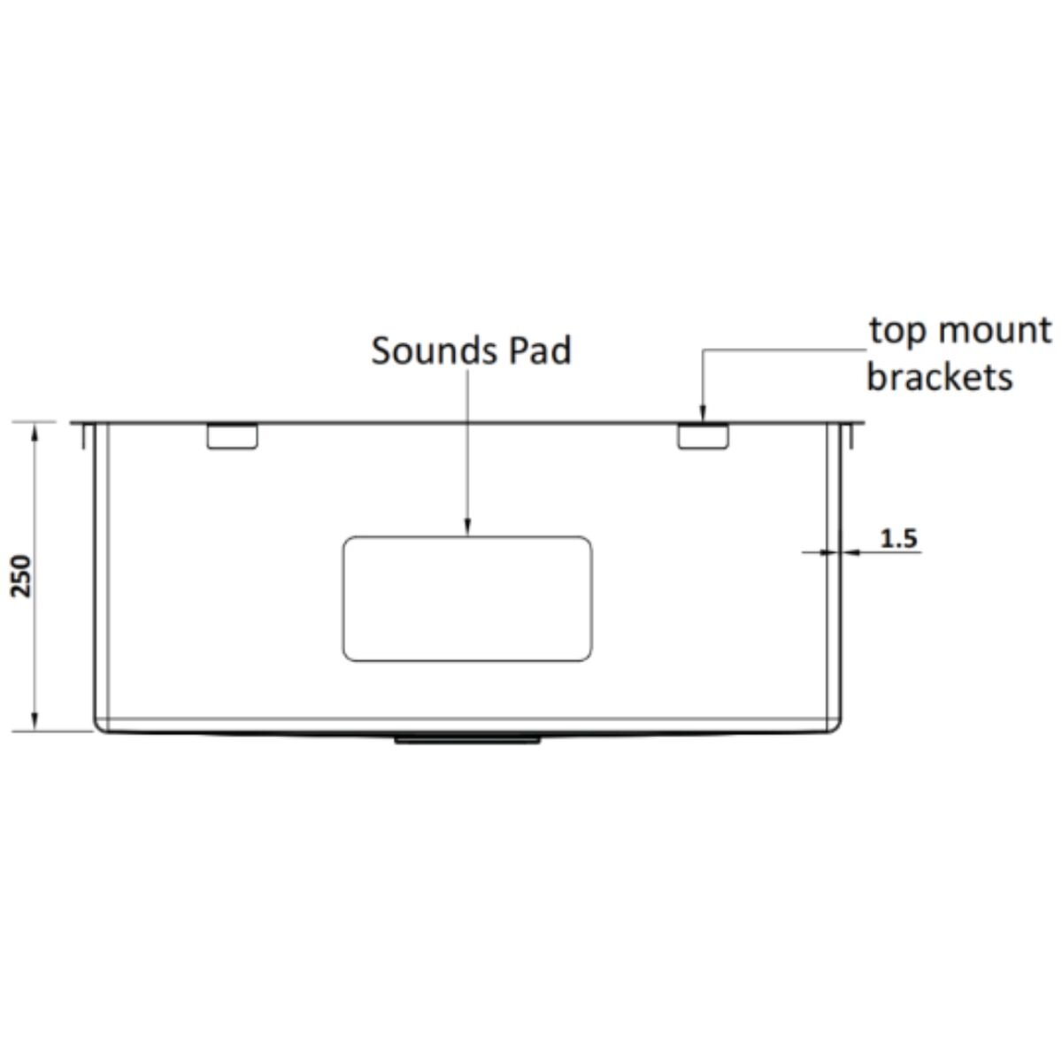 Alto Single Bowl Stainless Steel Sink - 60L - Quiet Shield Technology - Top, Under or Flush Mount - ALTO60