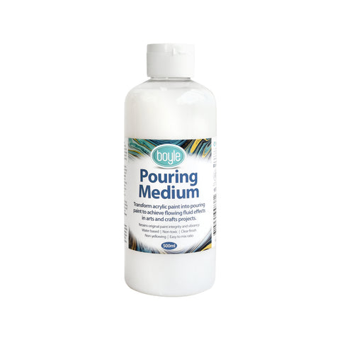 Boyle 500ml Pouring Medium - Water-Based Acrylic Fluid Art Additive