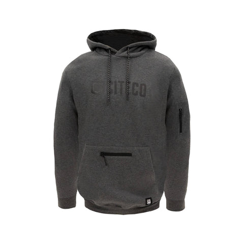 Citeco Charcoal Marle Hoodie - Cotton Polyester Brushed Fleece, Men's Large