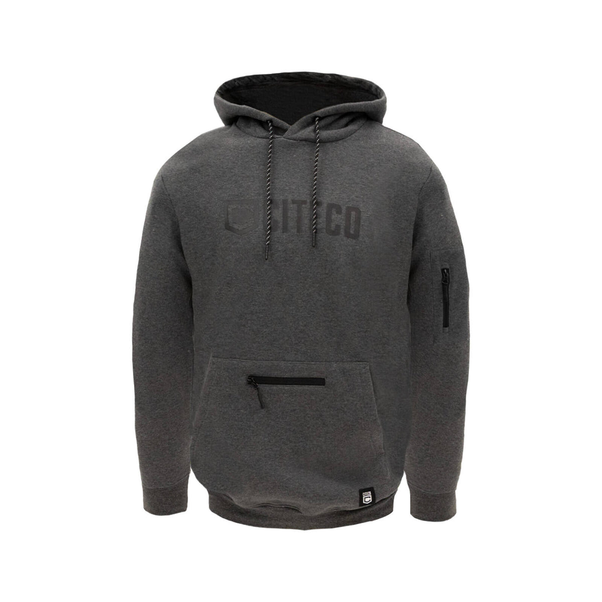 Citeco Charcoal Marle Hoodie - Cotton Polyester Brushed Fleece, Men's Large