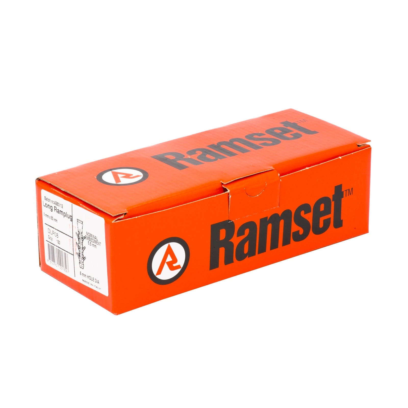 Ramset RamPlug Long 8 x 80mm Nylon Wall Plug, 100 Pack