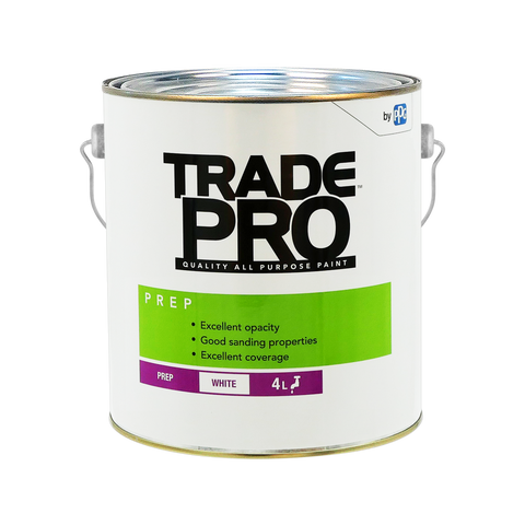 PPG TradePro Interior Prep, 4L White Flat, Tintable Water-Based Undercoat