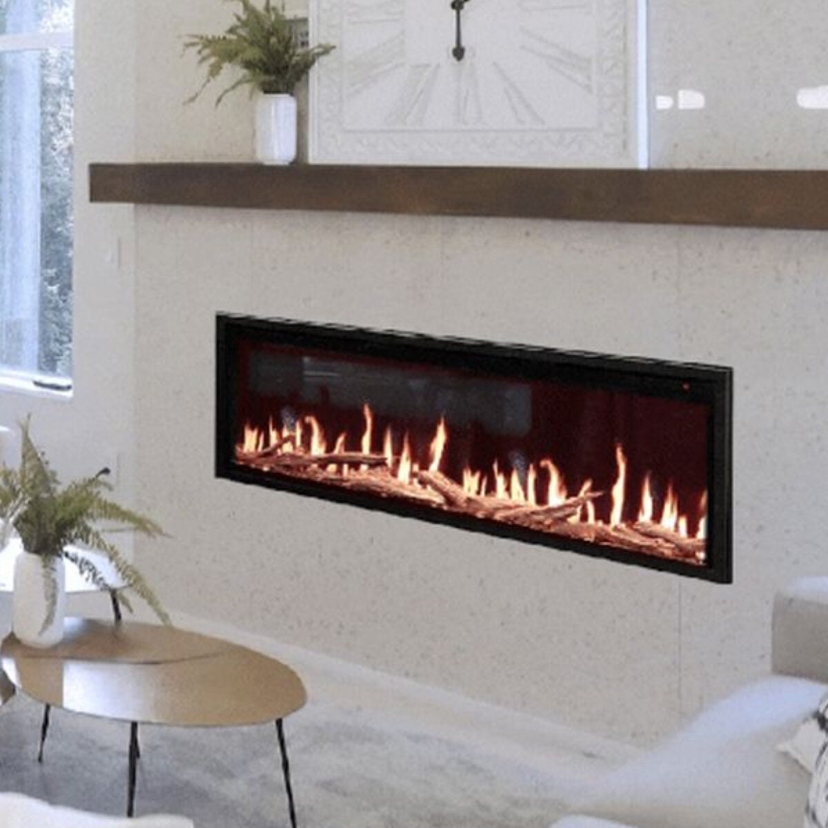Modern Flames Orion 30" Slim Heliovision Built-In Electric Fireplace - 10A Plug and Lead, Black - OR30-SLIM-AU