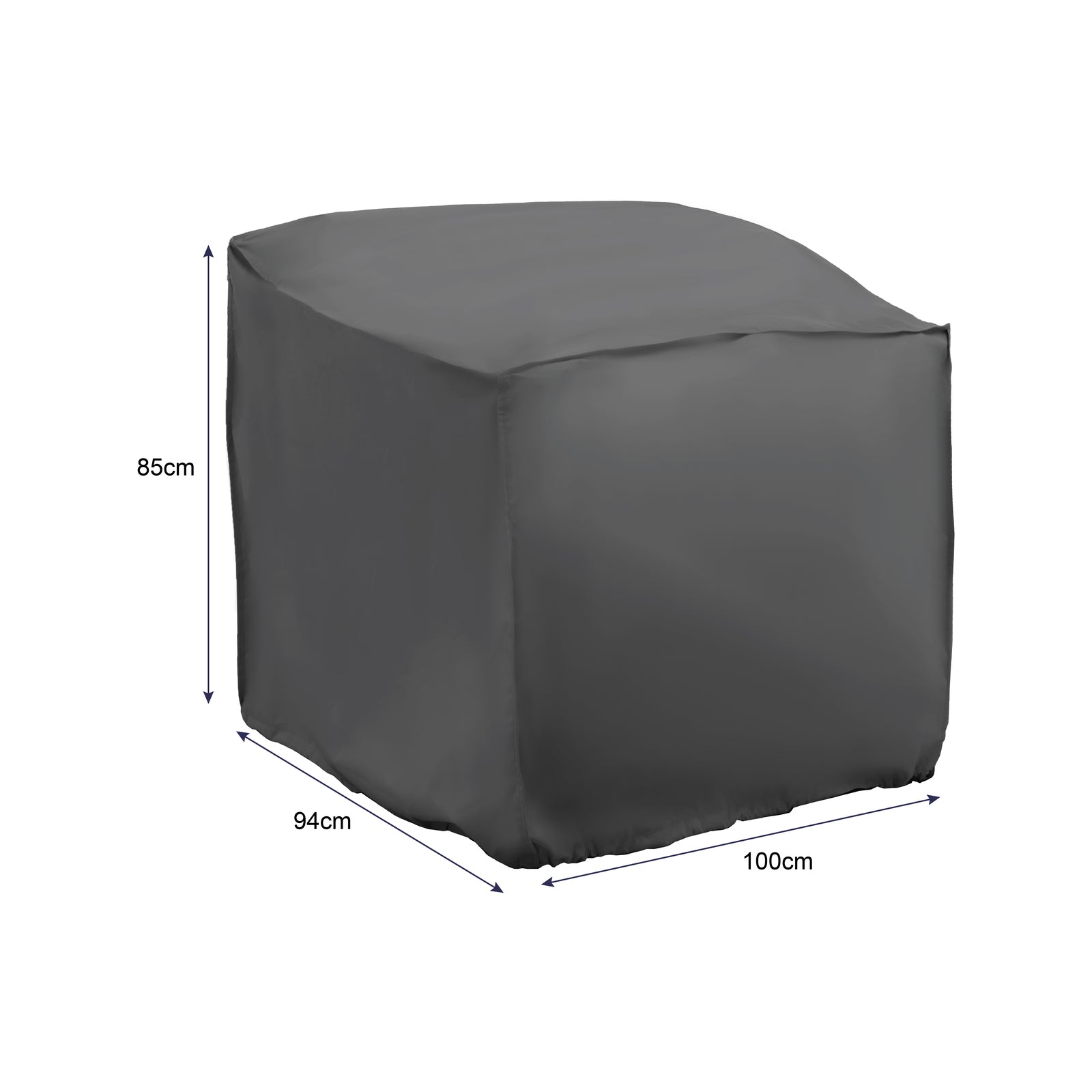 Cushion-to-Cover Single Lounge Furniture Cover with 48 x 48cm Oatmeal Outdoor Cushion
