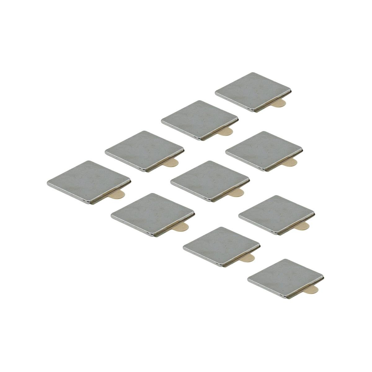 Everhang Rare Earth Square Adhesive Magnet 10 Pack - 15mm x 15mm - Silver - 1.2kg Pull Strength - SuperSaverAU - view 1