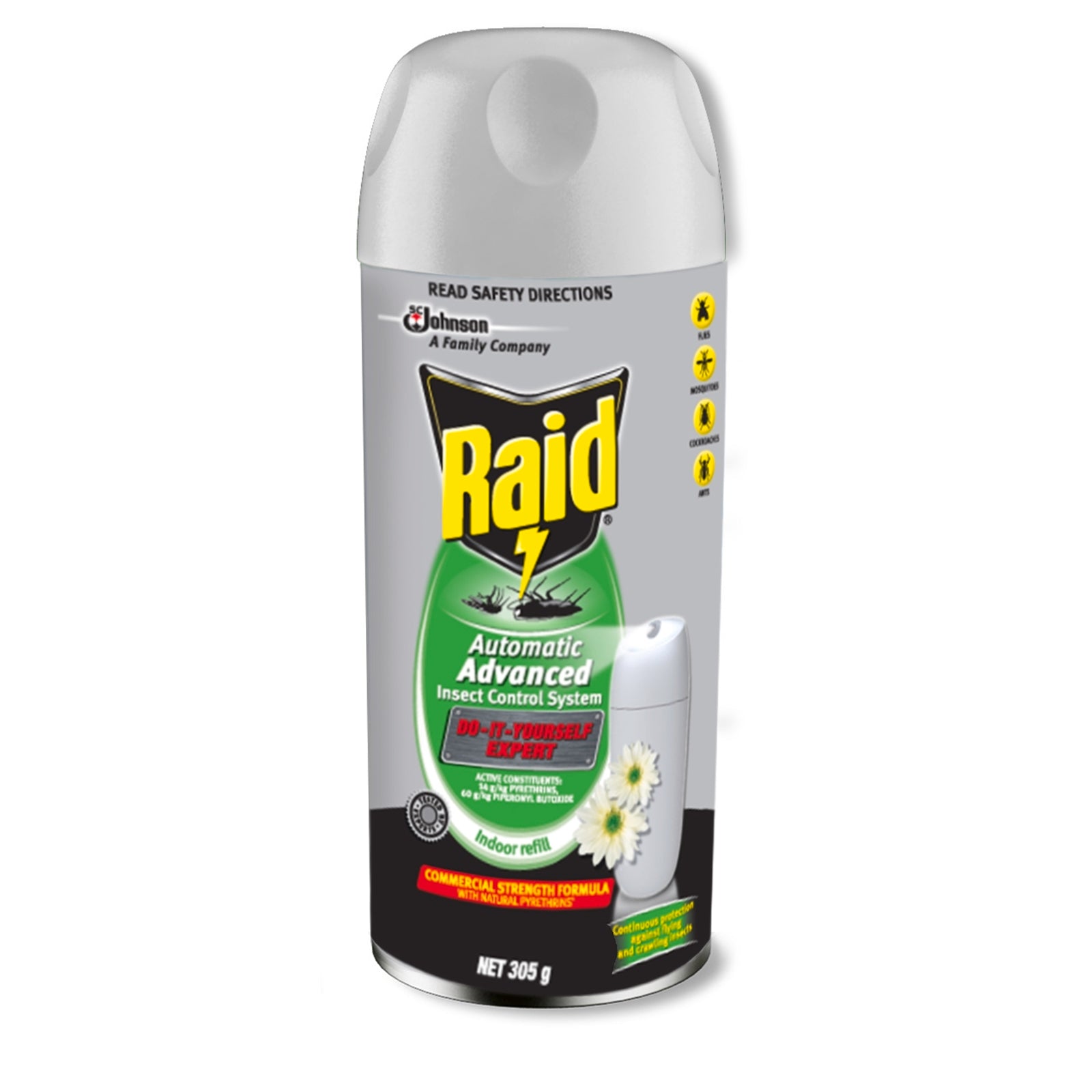 Raid Automatic Advanced Insect Control System Indoor Refill 305g - For DIY Expert Dispenser