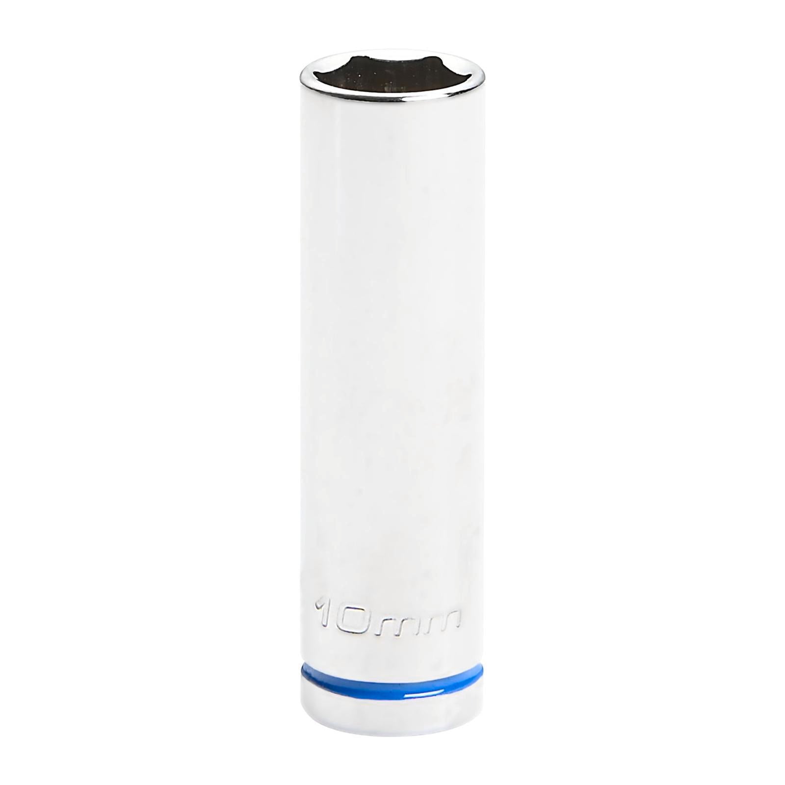 Kincrome 10mm 1/4" Square Drive Deep Socket, 6-Point Chrome Vanadium, Rust Resistant