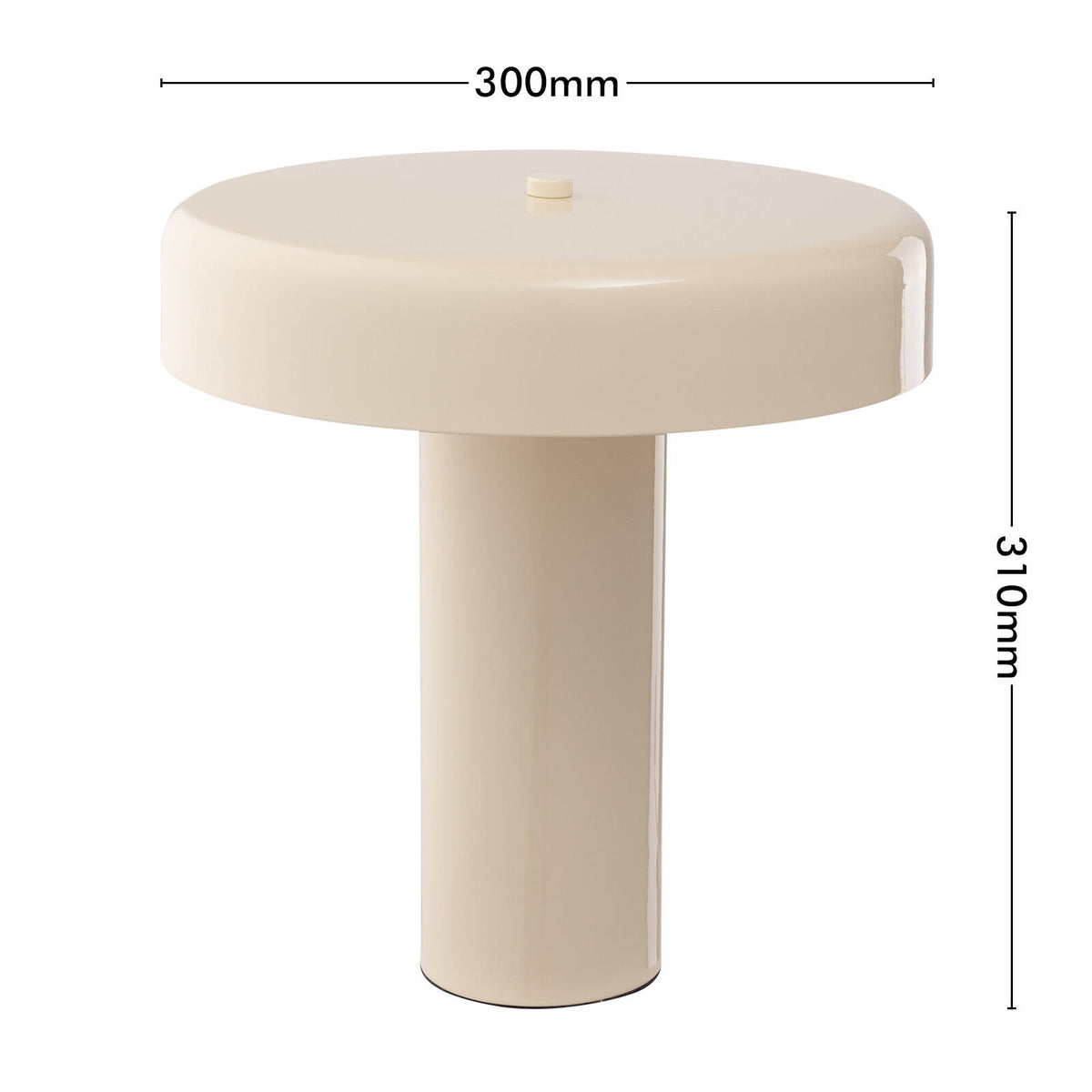 Mercator Clara 6W E14 Cream Table Lamp Inline Switch 1.8m Cord LMTBL439CR