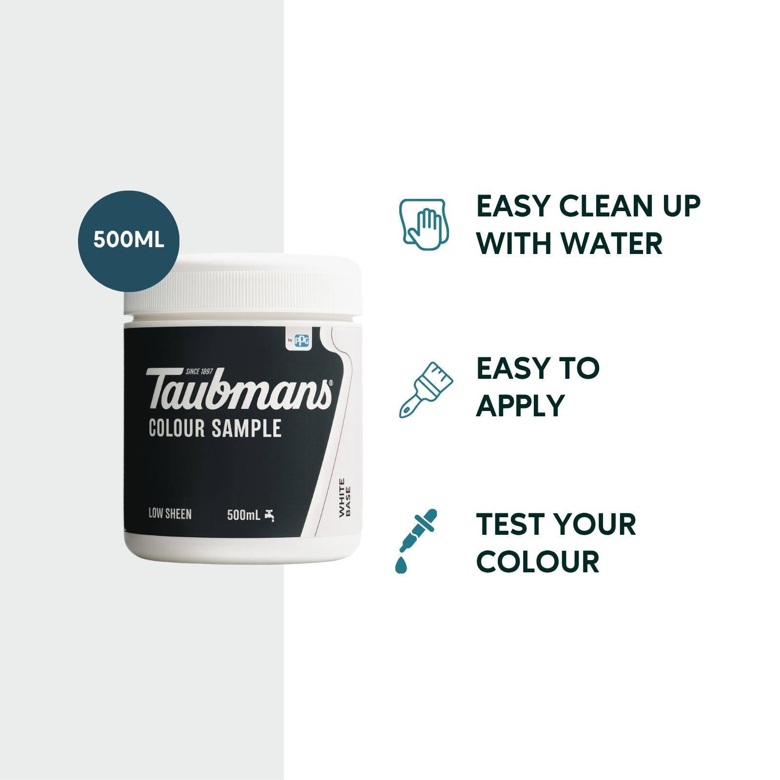 Taubmans Sample Pot 250ml White Water Based Acrylic