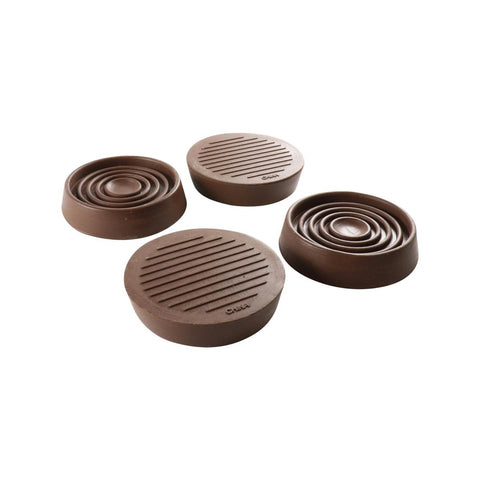 Surface Gard Round Castor Cup 4 Pack - Brown Rubber - 44mm - SuperSaverAU - view 1