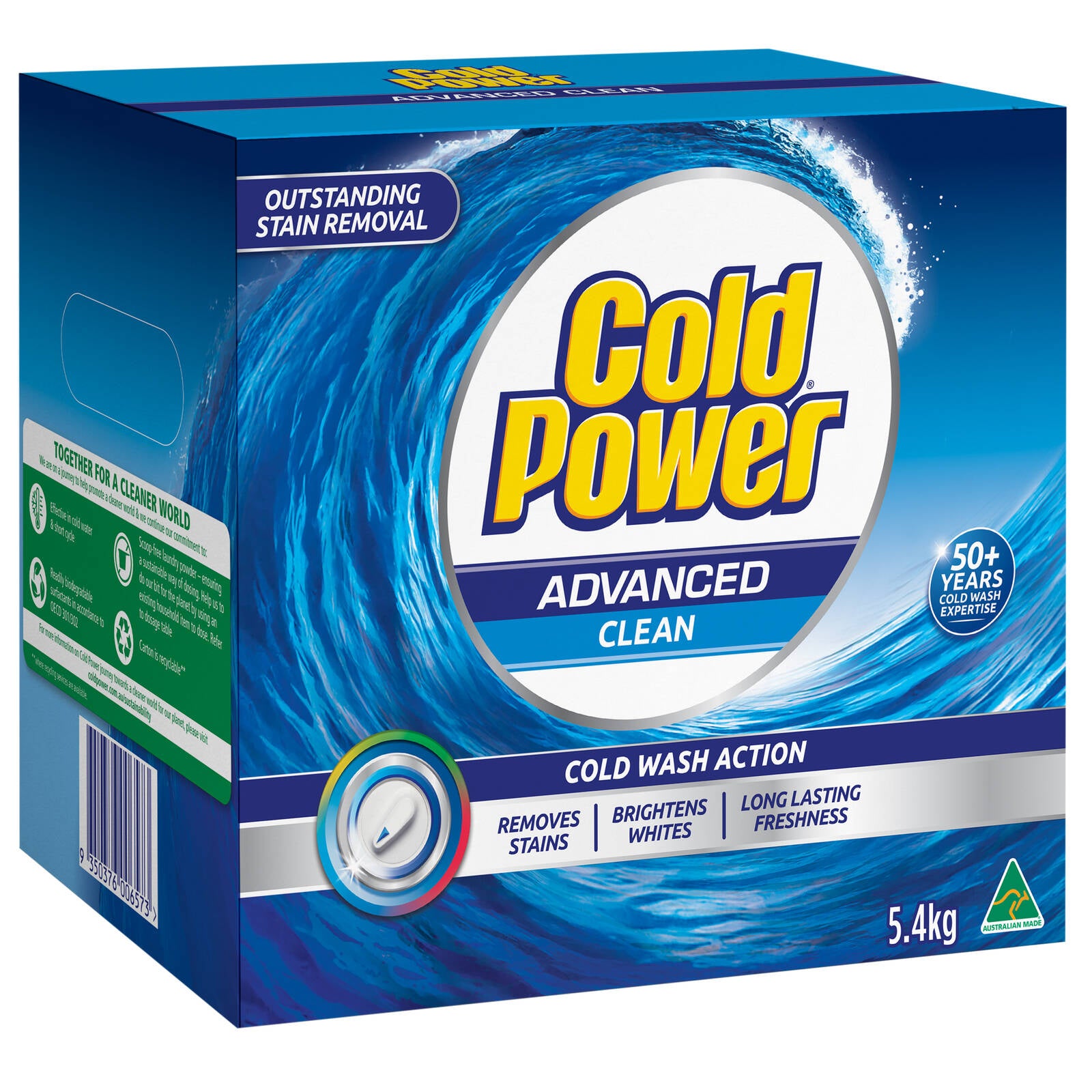 Cold Power Advanced Clean 5.4kg Laundry Powder Detergent