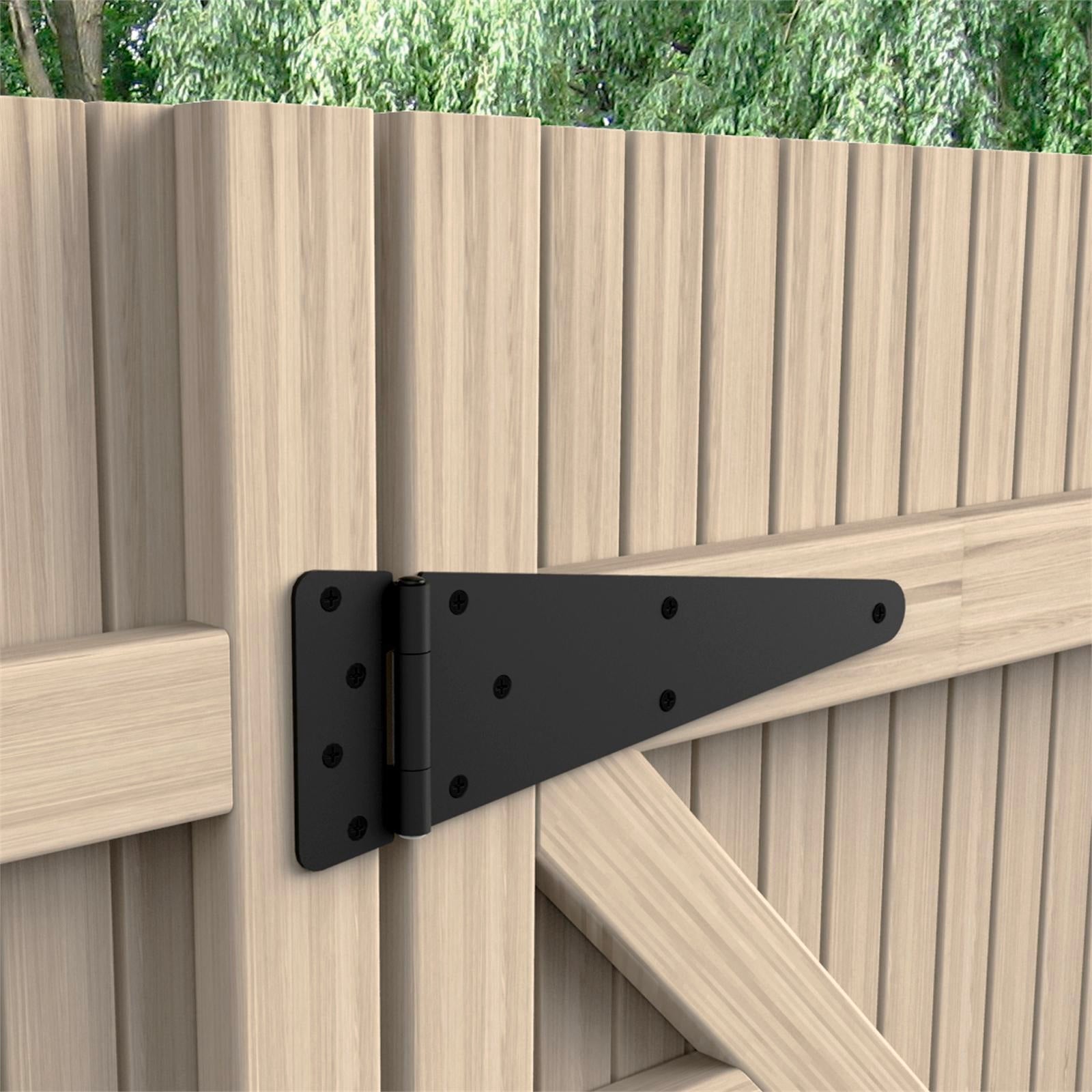 Zenith 347mm Matte Black Steel Tee Gate Hinge - 2 Pack