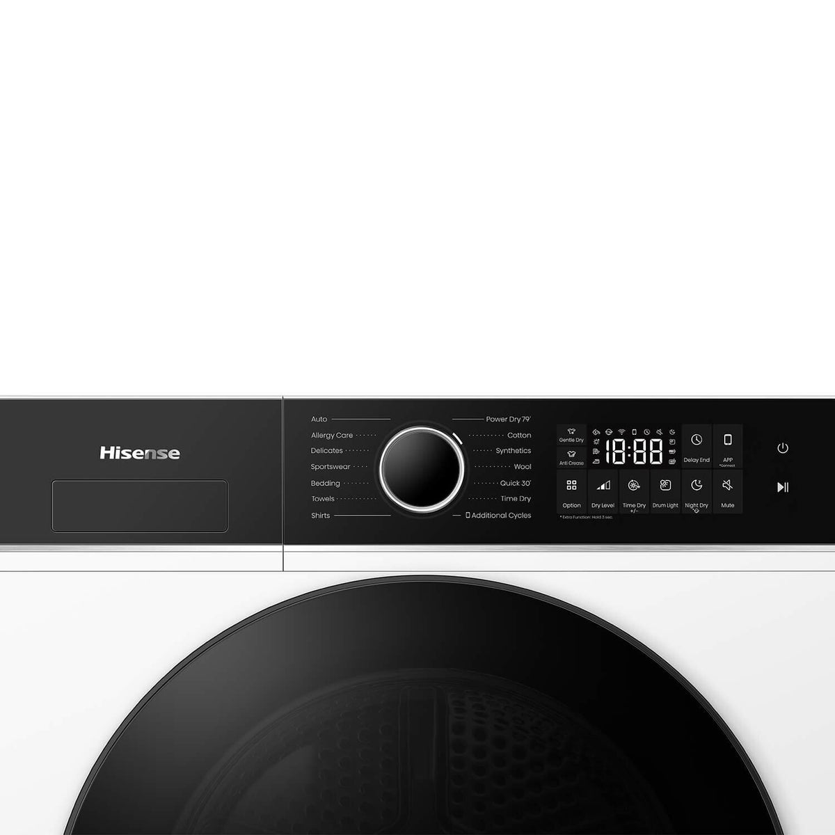 Hisense Series 5I 9kg Heat Pump Dryer - White, 9 Star Energy Rating, ConnectLife Control - HDF5I90H
