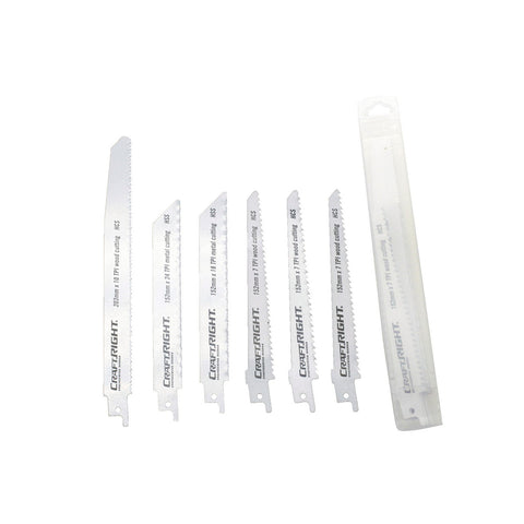 Craftright Assorted Reciprocating Saw Blades 10 Pack Manganese Steel for Timber & Metal