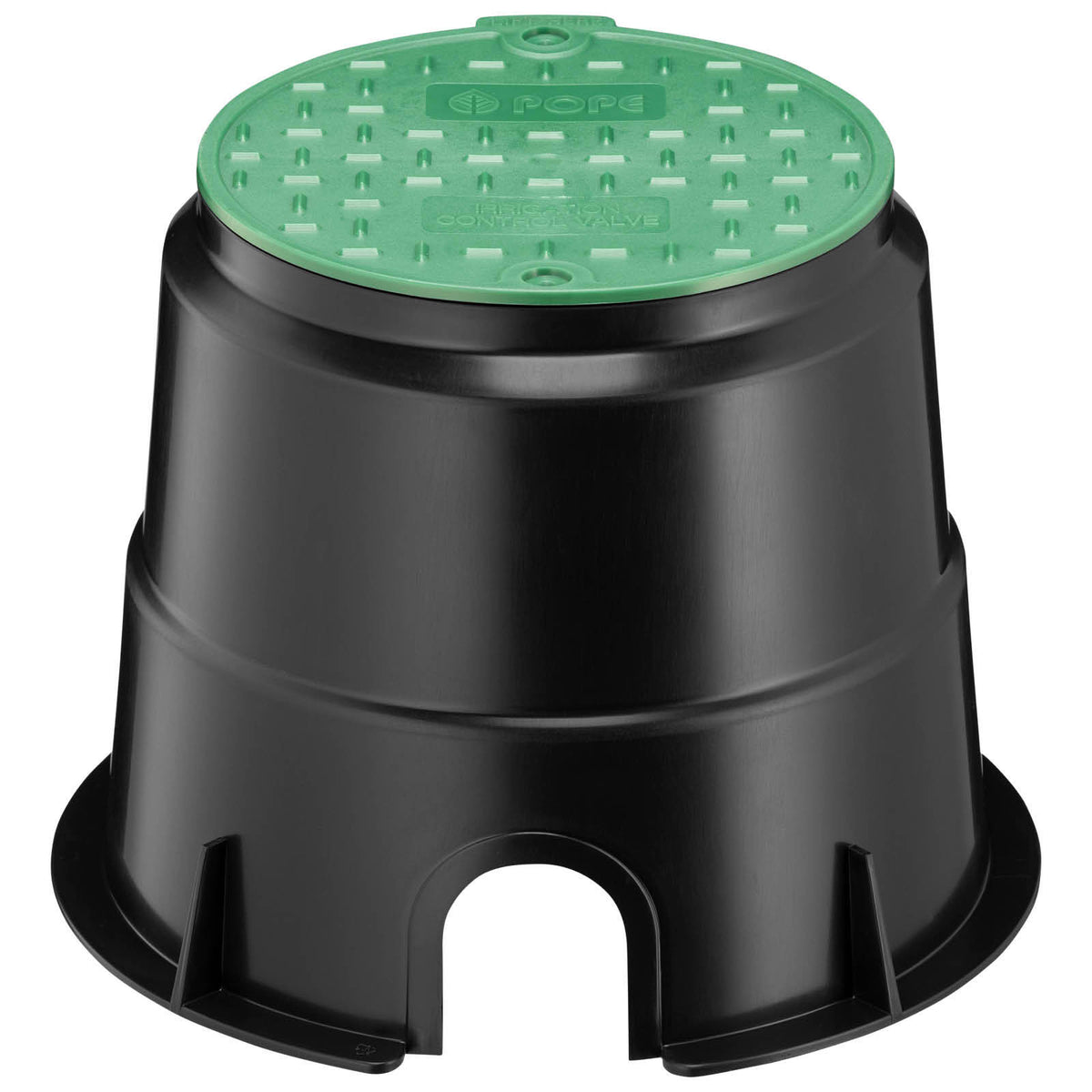 Pope Round Valve Box - Black & Green Polyethylene, Below Ground Solenoid Housing