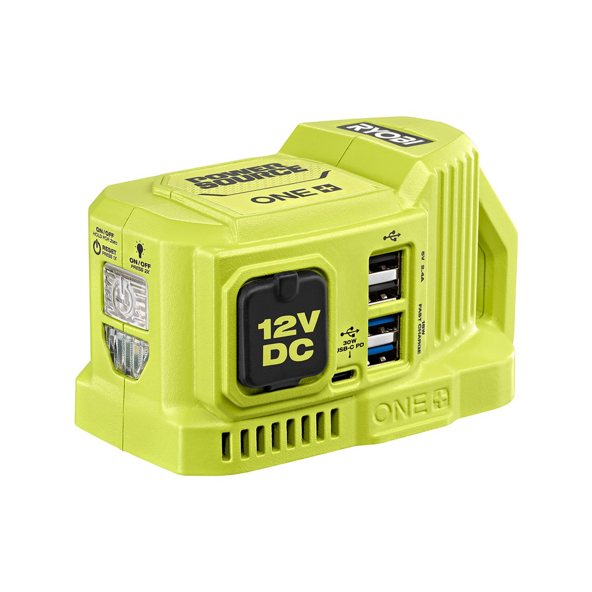 Ryobi 18V 120W ONE+ Battery Power Source R18BT12V with DC & USB Outlets