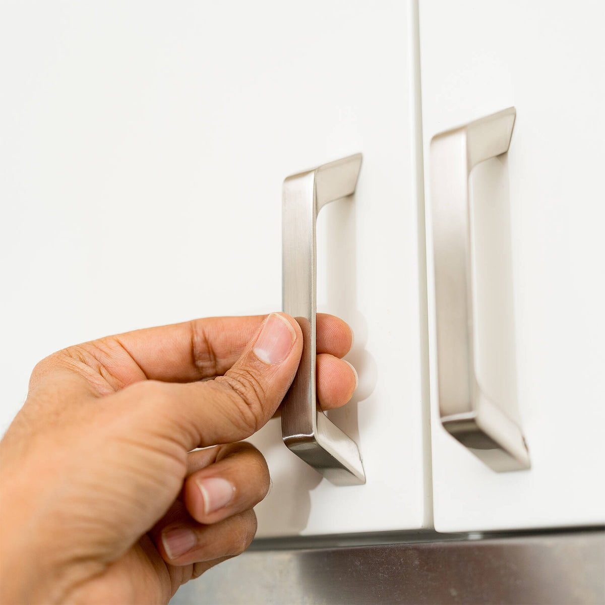Taskmaster 96mm Brushed Satin Nickel Steel Cabinet Handle