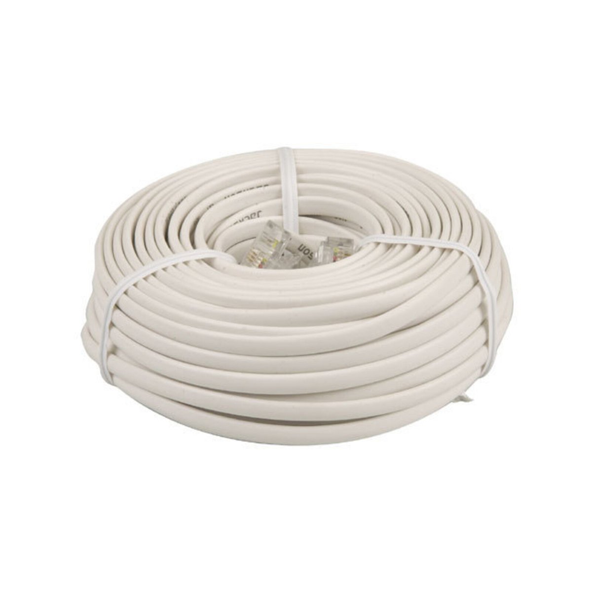 Jackson 15m RJ12 Telephone Lead - White, Phone Fax & Modem Extension